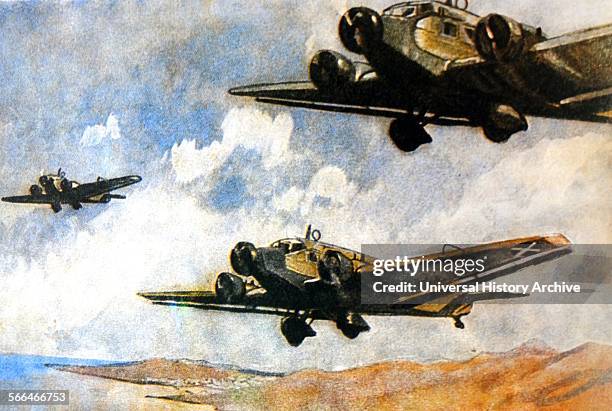 WW2 Propaganda photo of German Junkers JU 86 on tarmac WW2 Propaganda photo of German Junkers JU 86 on tarmac