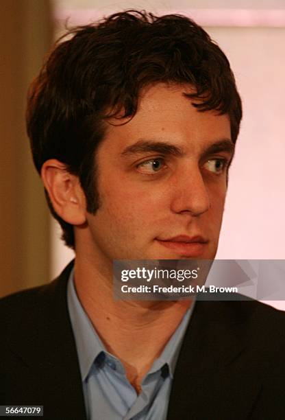 Writer/Co-Producer B. J. Novak of "The Office" speaks during the NBC executive question and answer segment of the Television Critics Association...