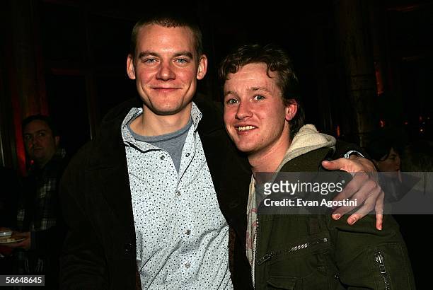 Director Brian Jun and Actor Tom Guiry arrive to the Gersh Agency Party at the Sundance Film Festival held at the Red Pine Lodge on January 23, 2006...