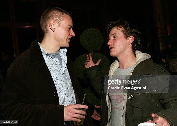 Director Brian Jun and Actor Tom Guiry arrive to the Gersh Agency Party at the Sundance Film Festival held at the Red Pine Lodge on January 23, 2006...
