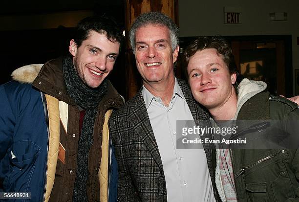 Director Ryan Samul, Owner and President of Gersh Agency David Gersh, and Actor Tom Guiry at the Gersh Agency Party at the Sundance Film Festival...