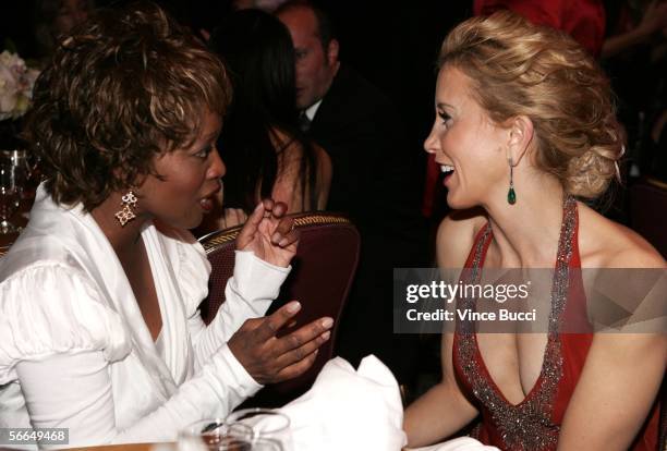 Actors Alfre Woodard and Felicity Huffman are seen in the audience during the 2006 Producers Guild awards held at the Universal Hilton on January 22,...