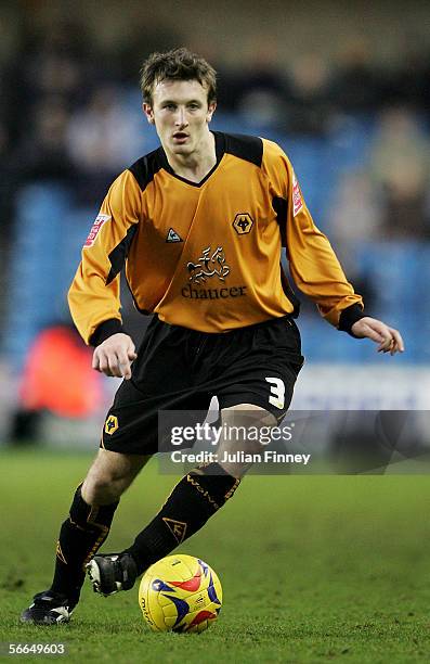 Lee Naylor of Wolves in action during the Coca-Cola Championship match between Millwall and Wolverhampton Wanderers at The New Den on January 21,...