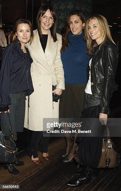 Daisy Bates, Saffron Aldridge, Jessica de Rothschild and Kim Herzog attend the Miuccia Prada hosted after party following the Prada Foundation and...