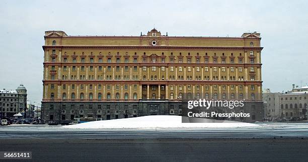 View of the general office of the FSB building on January 23, 2006 in Moscow, Russia. Russian authorities have accused four British diplomats of...