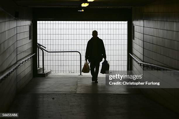 Man makes his way home at Preston bus station on January 23 Preston, England. Scientists from Cardiff University have worked out a formula to...