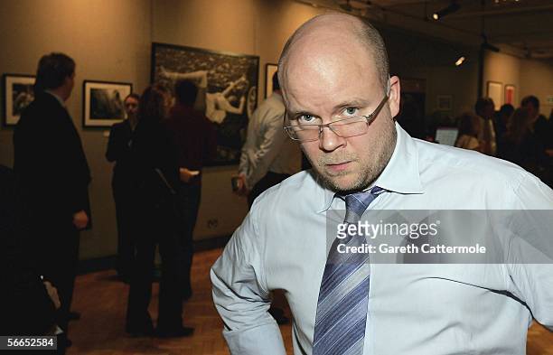 Toby Young attends the Love At First Sight reception and auction at Bonhams on January 23, 2006 in London, England. The event, hosted by Countess...
