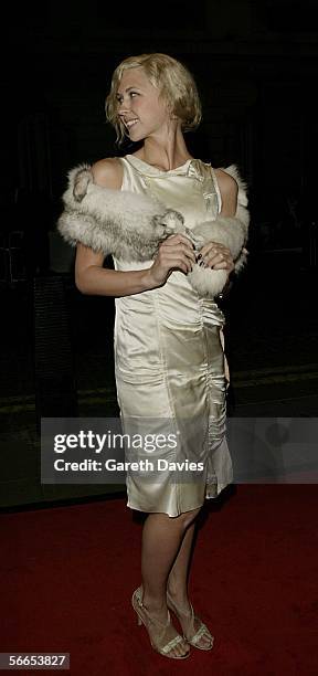 Margo Stilley arrives at the UK Premiere of "Derailed" at the Curzon Mayfair on January 23, 2006 in London, England.