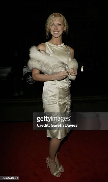 Margo Stiller arrives at the UK Premiere of "Derailed" at the Curzon Mayfair on January 23, 2006 in London, England.