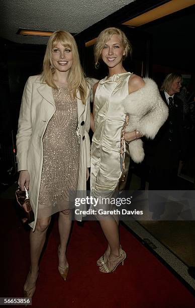 Margo Stilley and Meredith Ostrom arrive at the UK Premiere of "Derailed" at the Curzon Mayfair on January 23, 2006 in London, England.