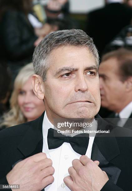 Actor George Clooney arrives to the 63rd Annual Golden Globe Awards at the Beverly Hilton on January 16, 2006 in Beverly Hills, California.