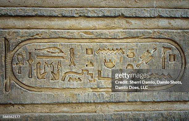 ancient egyptian cartouche - damlo does stock-fotos und bilder
