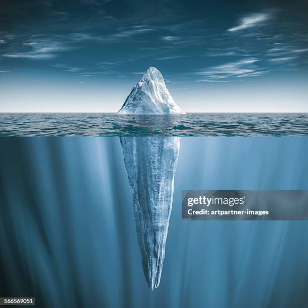 iceberg swimming in the sea - 氷山 ストックフォトと画像