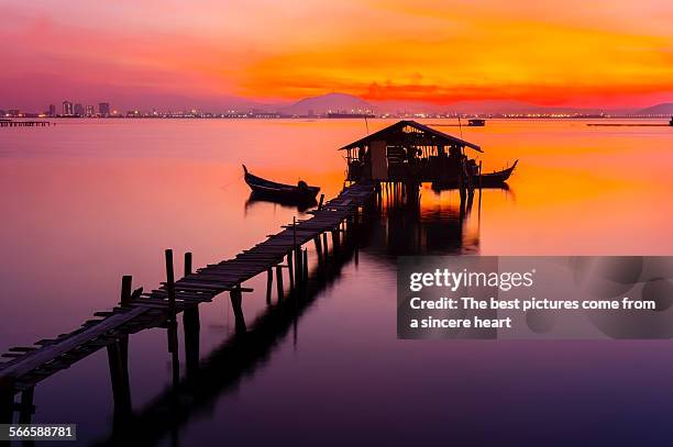 colorful sunrise - penang state stock pictures, royalty-free photos & images