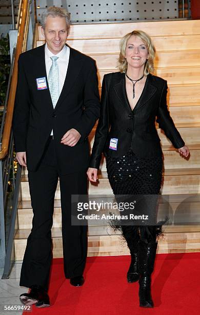 Christof Lang and Marietta Slomka attend the German Media Award on January 24, 2006 in Baden-Baden, Germany. The German Media Awards was created in...
