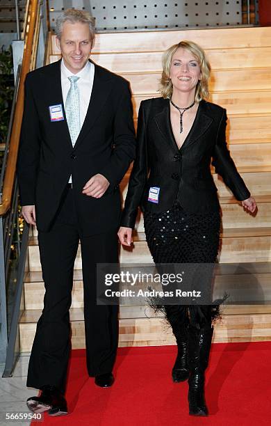 Christof Lang and Marietta Slomka attend the German Media Award on January 24, 2006 in Baden-Baden, Germany. The German Media Awards was created in...