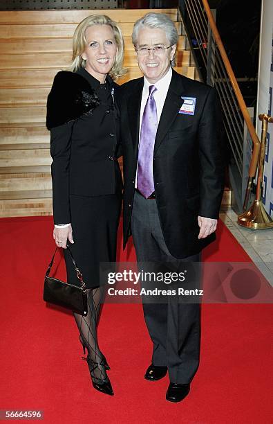 Entertainer Frank Elstner and his wife Britta Gessler attends the German Media Award on January 24, 2006 in Baden-Baden, Germany. The Media Award was...
