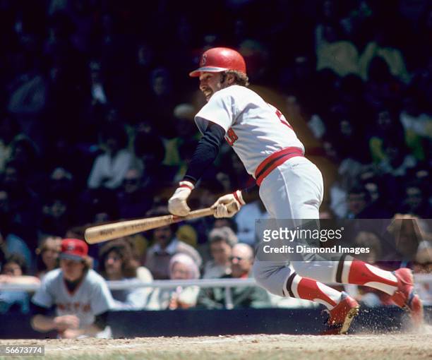 Infielder Jerry Remy, of the Boston Red Sox, at bat during a game in May, 1978 against the Detroit Tigers at Tiger Stadium in Detroit, Michigan.