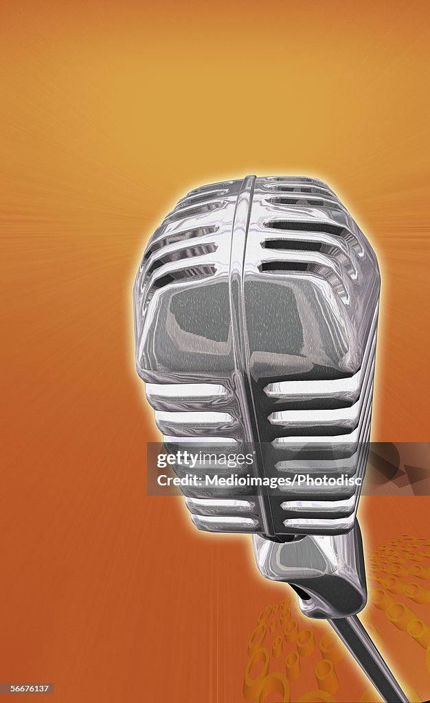 Close-up of a microphone