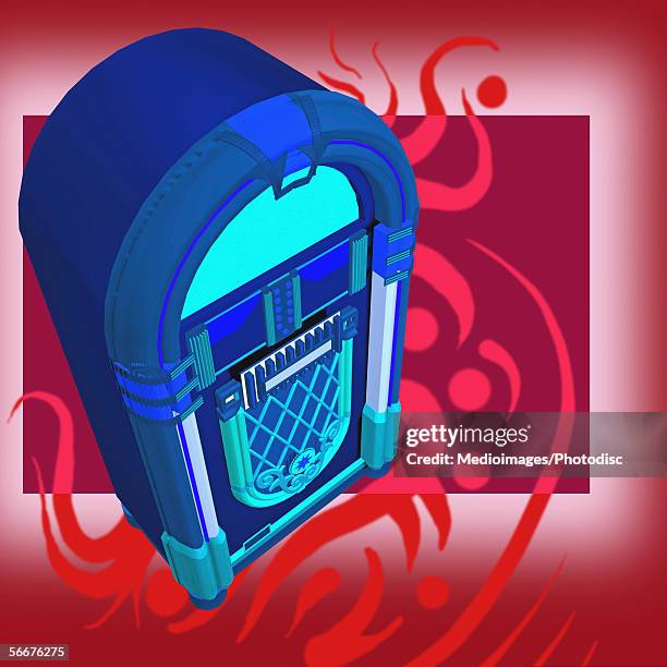 close-up of a jukebox - jukebox stock illustrations