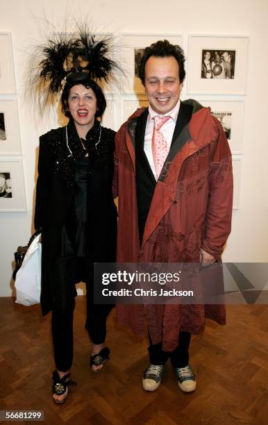 Isabella Blow and Detmar Blow attend the Private View for the new Andy Warhol exhibition ?Warhol's World: Photography & Television? at Hauser & Wirth...