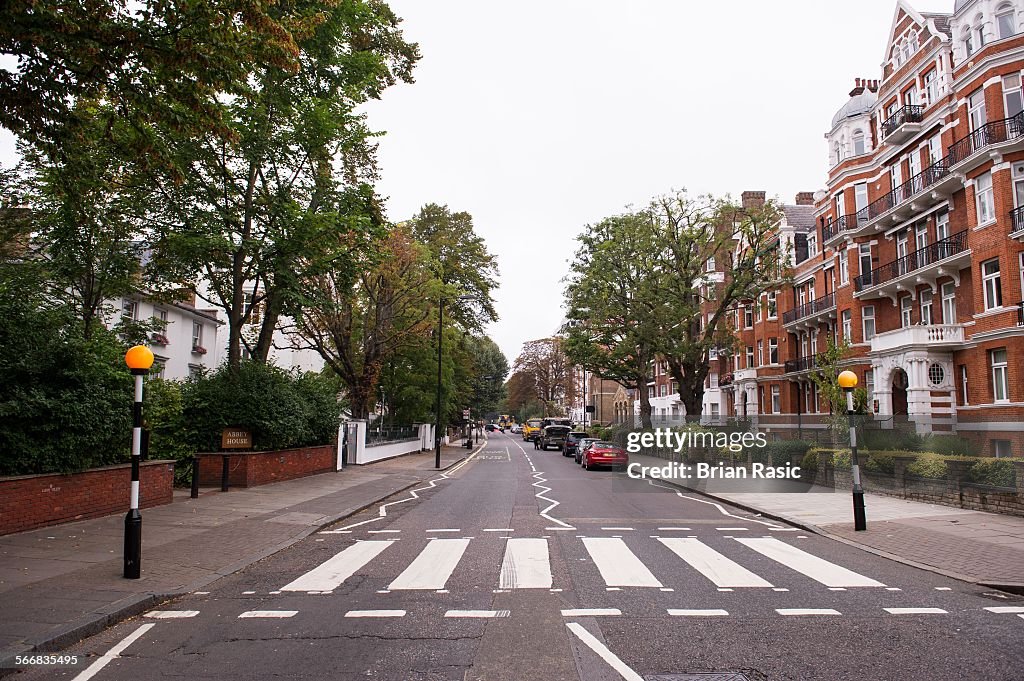 Zebra Crossing Of The Famous Beatles Album Cover, Abbey Road, London, Britain - 13 Sep 2014