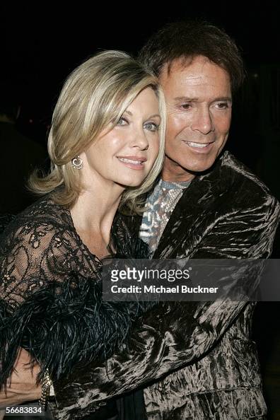 Singer Olivia Newton-John and actor Cliff Richard arrives at the ...