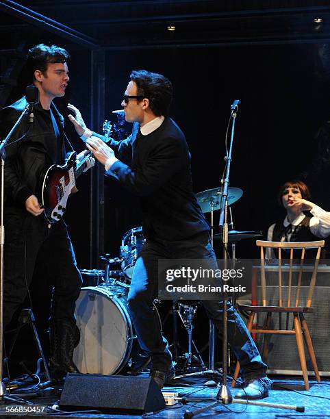 Backbeat' Photo Call, Duke Of York Theatre, London, Britain - 07 Oct 2011, Daniel Healy - 'Paul Mccartney' And Nick Blood - 'Stuart Sutcliffe'