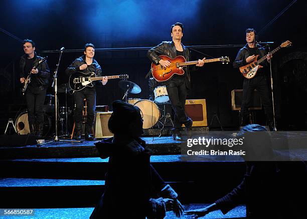 Backbeat' Photo Call, Duke Of York Theatre, London, Britain - 07 Oct 2011, Daniel Healy - 'Paul Mccartney', William Payne - 'George Harrison', Nick...
