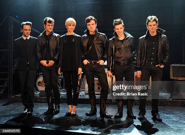 Backbeat' Photo Call, Duke Of York Theatre, London, Britain - 07 Oct 2011, Cast: Nick Blood - 'Stuart Sutcliffe', Andrew Knott - 'John Lennon', Ruta...