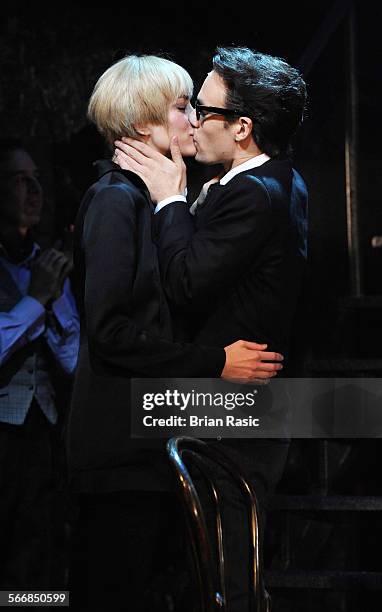 Backbeat' Photo Call, Duke Of York Theatre, London, Britain - 07 Oct 2011, Ruta Gedmintas - 'Astrid Kirchherr' And Nick Blood - 'Stuart Sutcliffe'