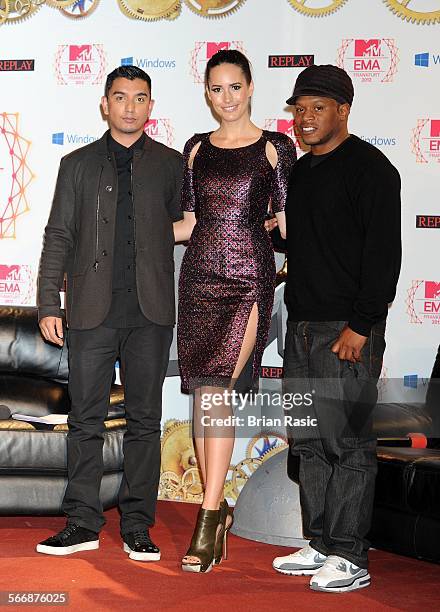 Mtv Ema Press Briefing, Frankfurt City Hall, Frankfurt, Germany - 10 Nov 2012, Tim Cash, Louise Roe And Sway