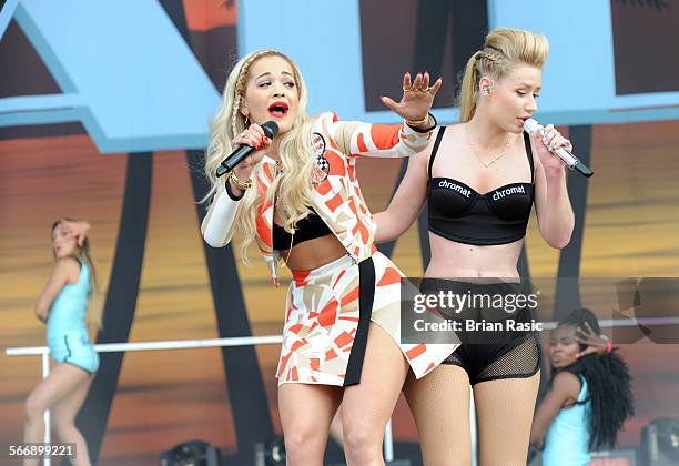 Yahoo! Wireless Festival, London, Britain - 04 Jul 2014, Iggy Azalea And Rita Ora