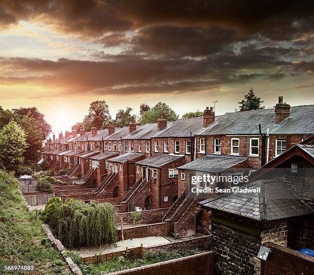 terraced houses - contea di lincoln inghilterra foto e immagini stock