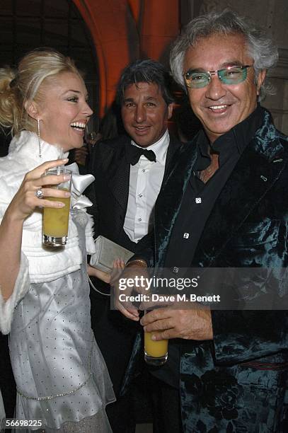 Tamara Beckwith and Flavio Briatore attend Andy and Patti Wongs Chinese New Year Party at the Royal Courts Of Justice on January 28, 2006 in London,...