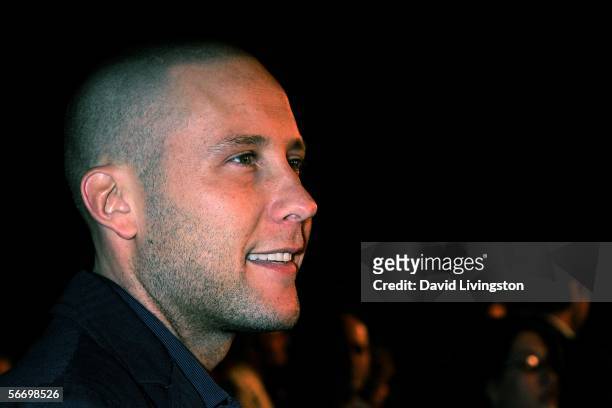 Actor Michael Rosenbaum attends the opening of the new musical "Rock of Ages" at the Vanguard Theatre on January 28, 2006 in Hollywood, California.
