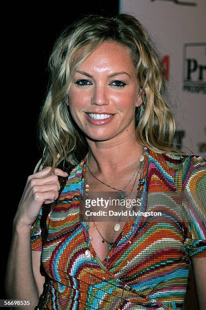 Actress Barret Swatek attends the opening of the new musical "Rock of Ages" at the Vanguard Theatre on January 28, 2006 in Hollywood, California.