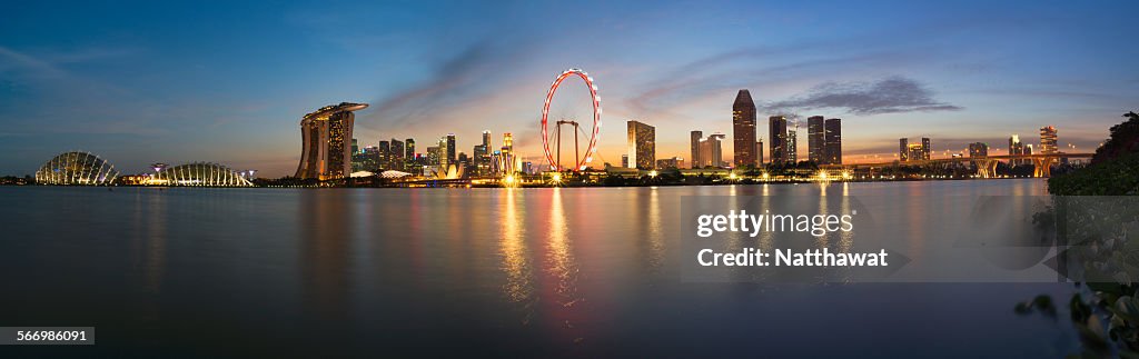 Panoramic View of Singapore Skyscraper