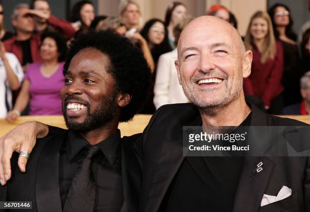 Actors Harold Perrineau and Terry O'Quinn arrives at the 12th Annual Screen Actors Guild Awards held at the Shrine Auditorium on January 29, 2006 in...