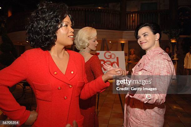 In recognition of National Wear Red Day on Friday Feb 3, Madame Tussaud's Wax Museum hosted an "all-star" cocktail party featuring Oprah, Marilyn...