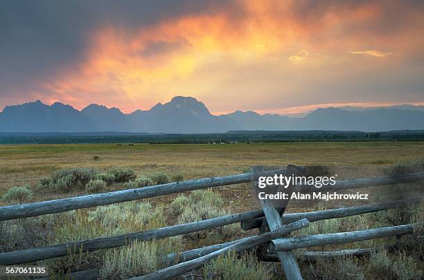 grand tetons, wyoming - grand teton national park sunset stock pictures, royalty-free photos & images