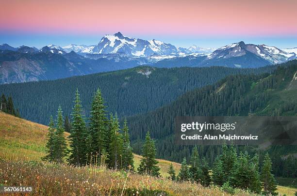 mount shuksan, north cascades - mt baker stock pictures, royalty-free photos & images