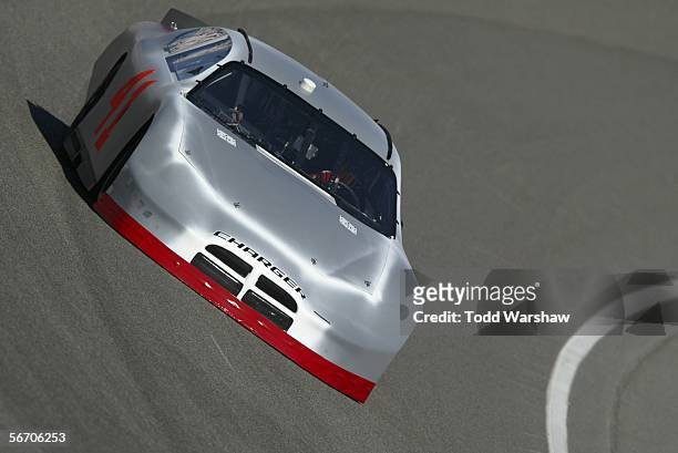 Reed Sorenson drives the Target Chip Ganassi Dodge during the NASCAR Nextel Cup Series January Testing on January 30 2006 at the Las Vegas Motor...