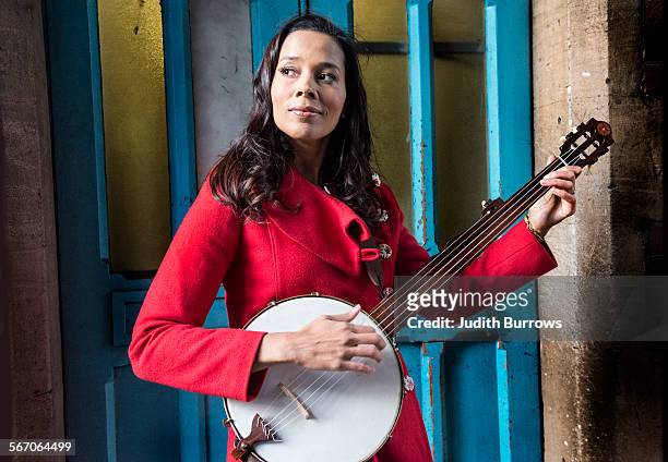 American singer and musician Rhiannon Giddens, a founding member of country music group Carolina Chocolate Drops, 4th May 2013.