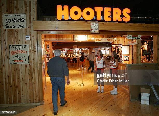 The entrance to Hooters Restaurant, located inside the Hooters Casino Hotel, is seen January 30, 2006 in Las Vegas, Nevada. The property, on the site...
