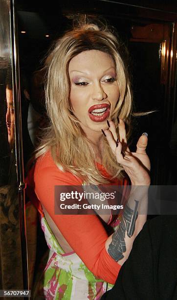 Pete Burns arrives at the official Celebrity Big Brother 4 Wrap Party to mark the end of the fourth series of the reality TV show, at Astor Bar &...