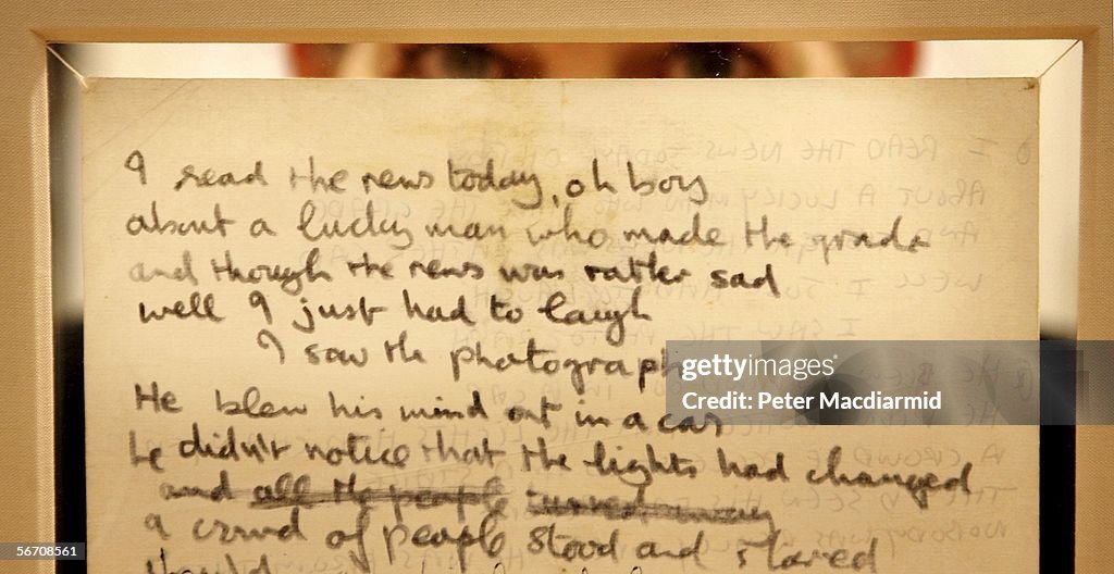 Beatles Lyrics Up For Auction