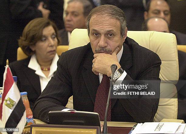 Egyptian Interior Minister Habib al-Adli attends 31 January 2006 the Closing of the meeting of Arab Interior Ministers in Tunis. Participants...