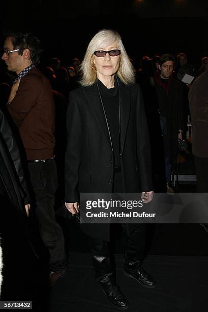 Betty Catroux attends the Dior men's show during Paris Men's Fashion Week Autumn/Winter 2006-2007 on January 27, 2006 in Paris, France.