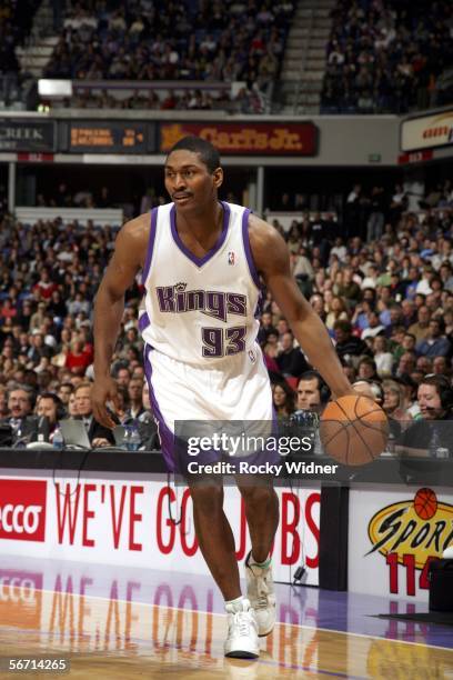 Ron Artest of the Sacramento Kings against the Denver Nuggets on January 31, 2006 at the ARCO Arena in Sacramento, California. NOTE TO USER: User...